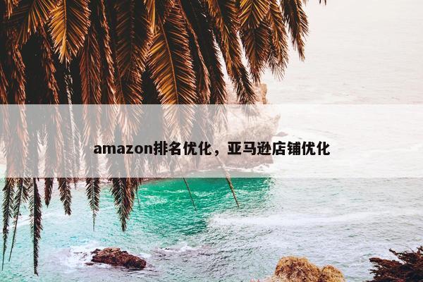 amazon排名优化，亚马逊店铺优化