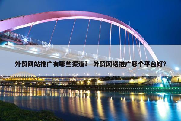 外贸网站推广有哪些渠道？ 外贸网络推广哪个平台好？