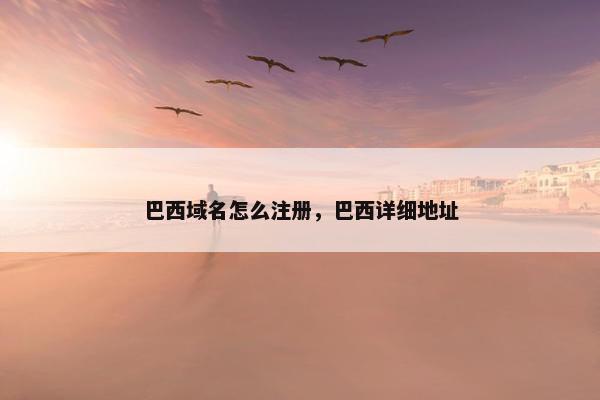 巴西域名怎么注册，巴西详细地址