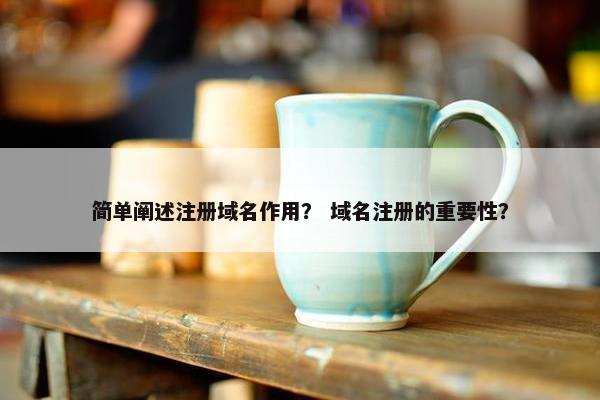 简单阐述注册域名作用？ 域名注册的重要性？