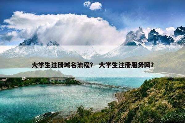 大学生注册域名流程？ 大学生注册服务网？