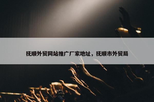 抚顺外贸网站推广厂家地址，抚顺市外贸局
