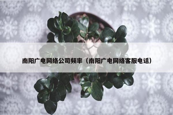 南阳广电网络公司频率（南阳广电网络客服电话）