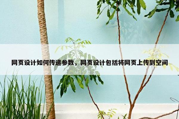 网页设计如何传递参数，网页设计包括将网页上传到空间
