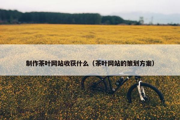 制作茶叶网站收获什么（茶叶网站的策划方案）