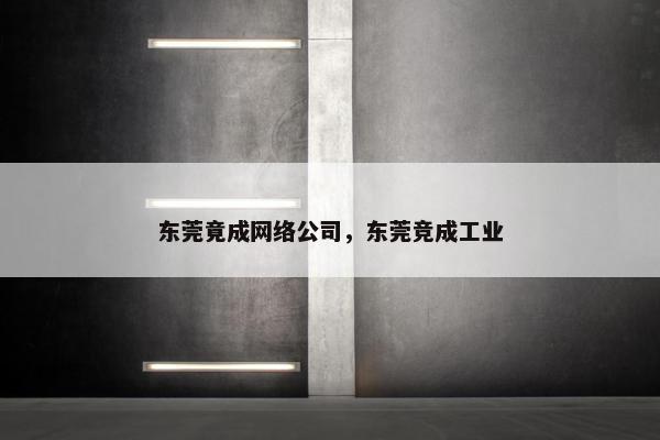 东莞竟成网络公司，东莞竞成工业