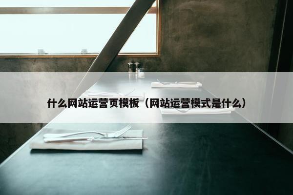 什么网站运营页模板（网站运营模式是什么）