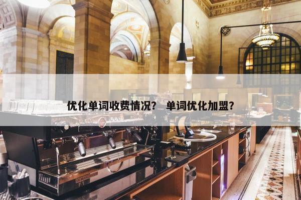 优化单词收费情况？ 单词优化加盟？