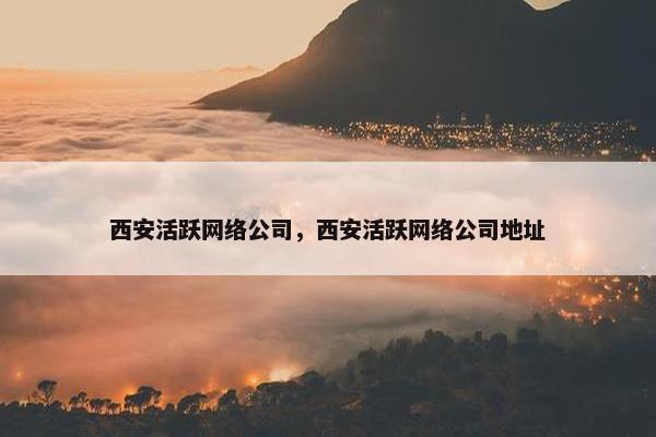 西安活跃网络公司，西安活跃网络公司地址
