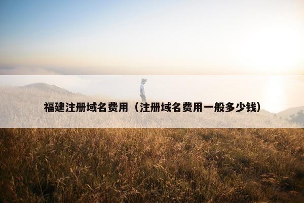 福建注册域名费用（注册域名费用一般多少钱）