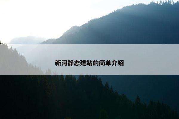新河静态建站的简单介绍