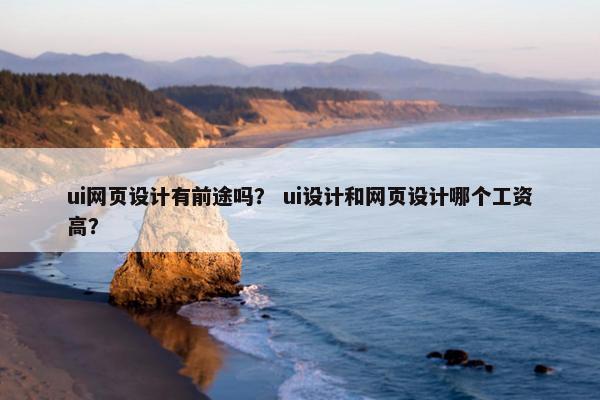 ui网页设计有前途吗？ ui设计和网页设计哪个工资高？