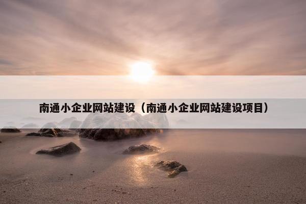 南通小企业网站建设（南通小企业网站建设项目）