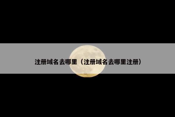 注册域名去哪里（注册域名去哪里注册）